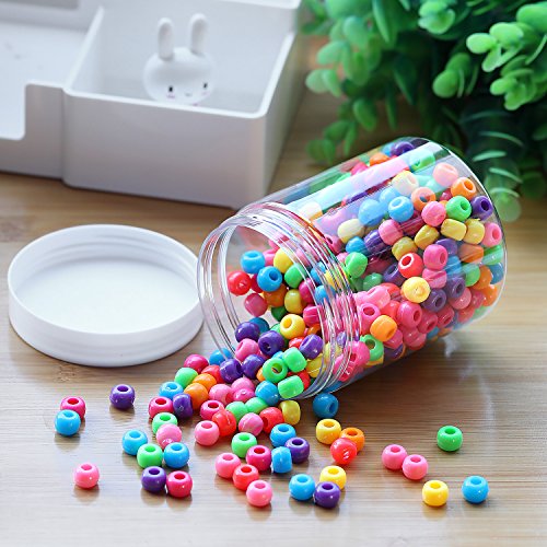 SATINIOR 12 Pack 10 oz Clear Plastic Jars with Lids - White Travel Cosmetic Containers