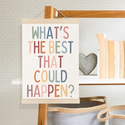 Boho Motivational Wall Art Print with Wooden Hanger - 12x16
