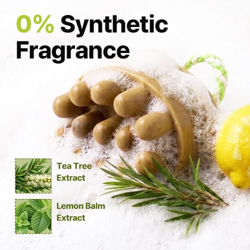 K-Beauty Lemon Facial Cleansing Bar for Oily & Sensitive Skin - Natural Korean Handmade Soap