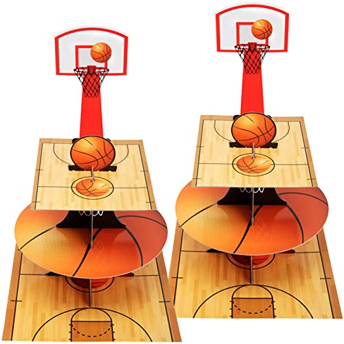 Basketball Cupcake Stand - 3 Tier Holder for Sports Parties