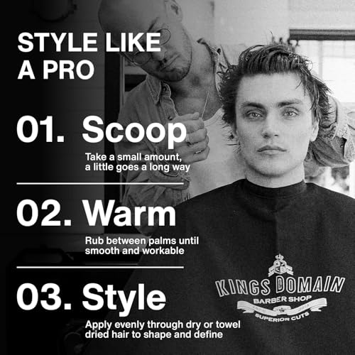 Kings Domain Melbourne Matte Hair Clay for Men - Strong Hold, Natural Finish