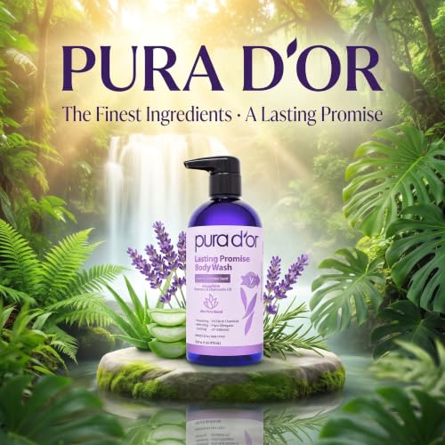 PURA D'OR Lavender Body Wash 16 Oz – Calming & Hydrating Formula
