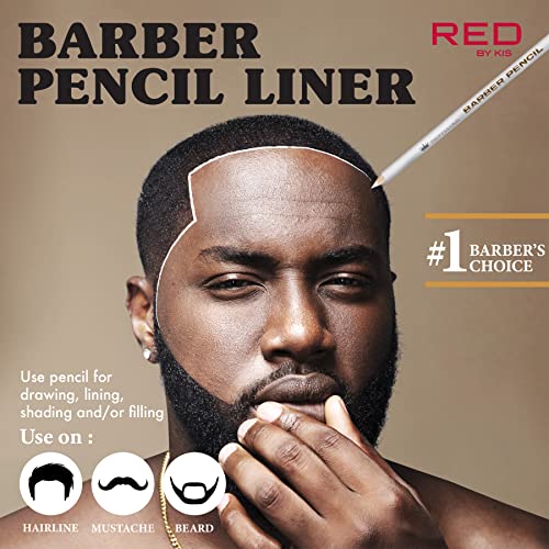 Red by Kiss 3PCS Barber Pencil Set with Built-in Sharpener - Edge & Beard Outline