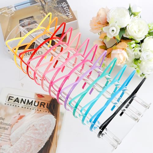 COCIDE 36Pcs Cat Ears Headbands - Colorful Party Hair Accessories