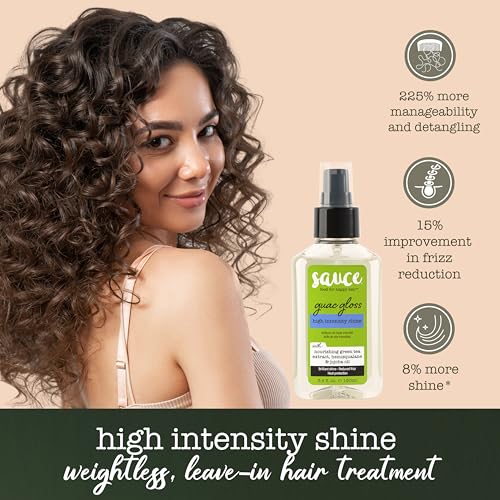 SAUCE Guac Hair Gloss - High Shine Vegan Hair Treatment, 3 Fl Oz