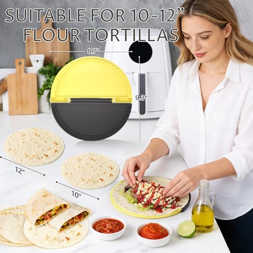 Tortilla Crimper & Sealer for 10-12” Flour Tortillas - BPA-Free
