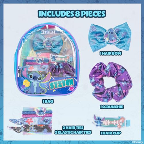 Stitch Hair Accessories Set for Girls - Bow, Clips & Ties, Kid-Friendly