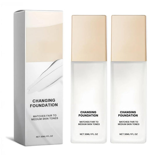 Color Changing Foundation for Mature Skin - Flawless Coverage, Lightweight Formula, Adapts to Skin Tone | 2 PCS