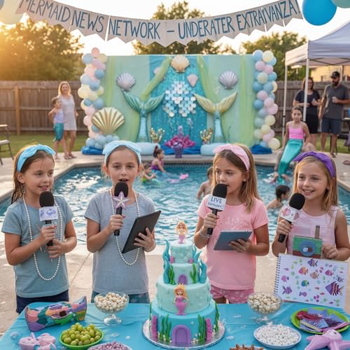 Giegxin Mermaid Color Girl Headbands with Removable Rabbit Ear Bow, Pack of 12