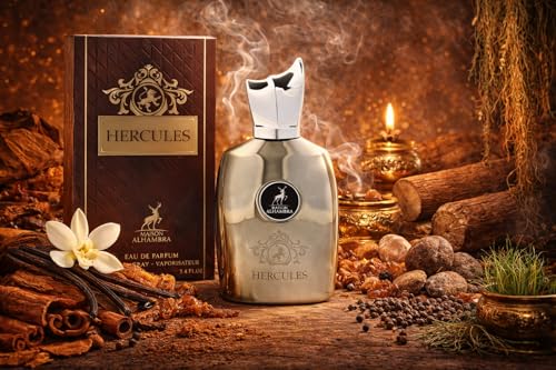 Maison Alhambra Hercules Men Eau de Parfum Spray 3.4 oz - Long-lasting Woody Spicy Fragrance