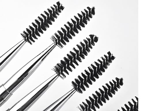 Pink Mascara Brushes with Cap - 2PCS Eyelash Applicators