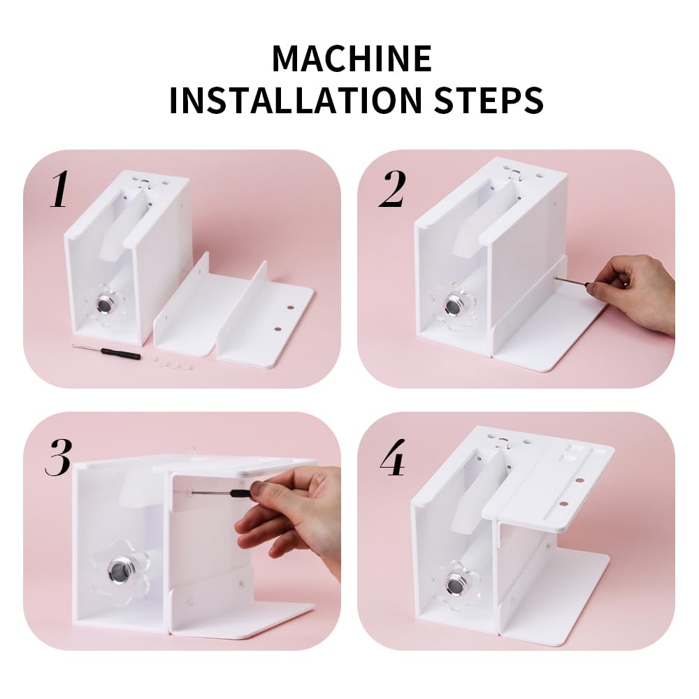 ANNAFRIS Flowering Machine Lash Fan Maker Easier to Create DIY Eyelash Extensions Fans Individual Eyelash Separator Root Splitter Machine (Pink)
