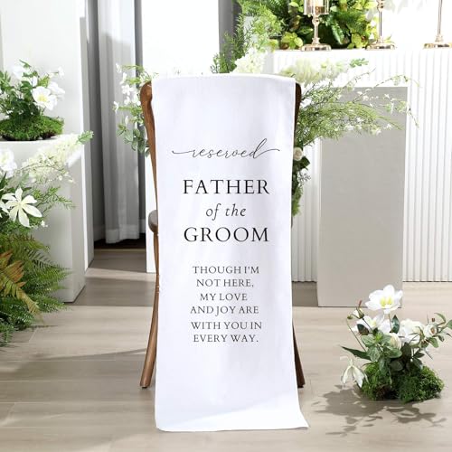 Wedding Memorial Chair Sign for Father of the Groom - Reserved Seat Decor