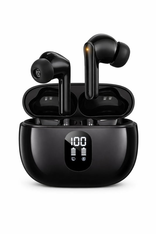 MaiVoz Wireless Earbuds with Active Noise Cancelling, Bluetooth, AI Clear Calls, Charging Case,
