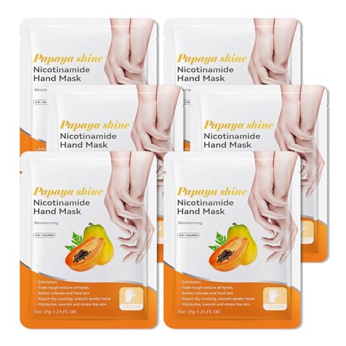 LJYBoBin 6 Pack Moisturizing Hand Masks for Dry Skin, Hydrating Gloves for Women
