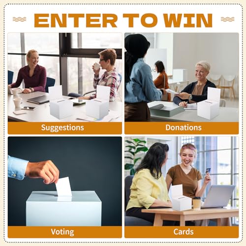 12 Pcs Ballot Donation Boxes with Removable Header for Fundraising