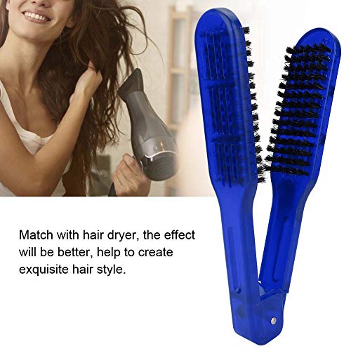 Double Sided Hair Straightening Brush for Frizz Control & Styling - Anti Static Comb