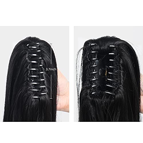 12" Wavy Ponytail Extension with Claw Clip - Synthetic Heat-Resistant