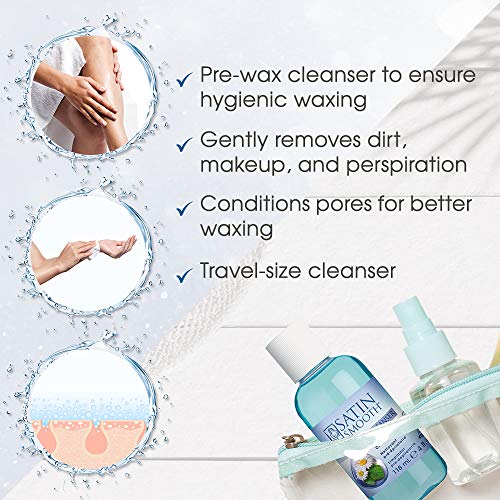 Satin Smooth Skin Preparation Cleanser for Waxing, 4 oz (Pack of 2)