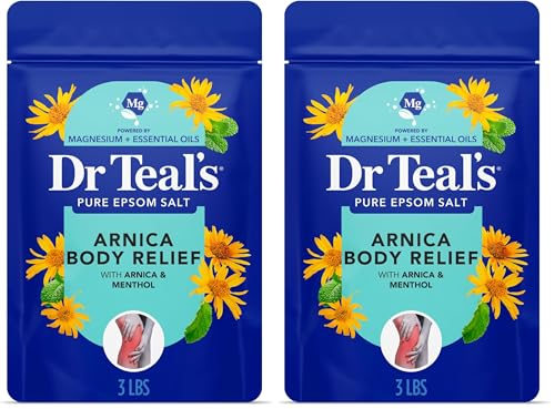 Dr Teal's Epsom Salt Magnesium Soak with Arnica & Menthol - 3 lbs (Pack of 2)