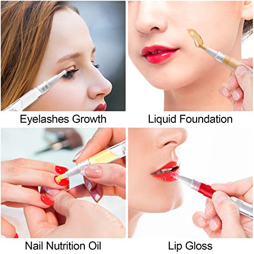 SOKOSEY 10-Pack 3ml Refillable Cuticle Oil Pens with Brush Tips