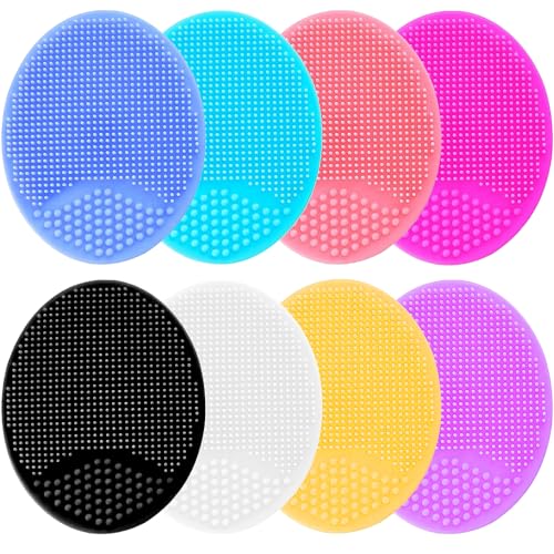 Silicone Face Scrubber Exfoliator - 8 Pack Facial Cleansing Brushes