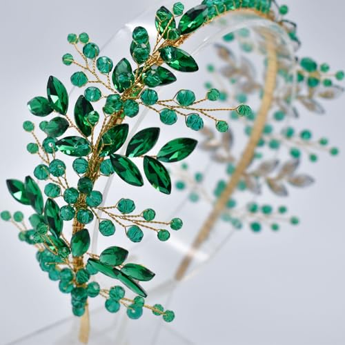 WONRLUA Handcrafted Rhinestone Bridal Headband - Elegant Wedding Headpiece