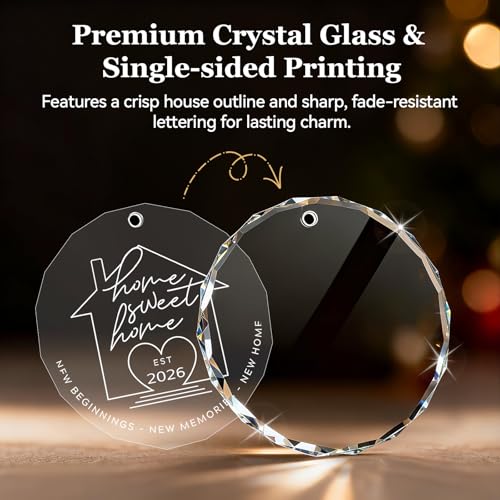 2026 New Home Crystal Ornament - Heartfelt Housewarming Gift