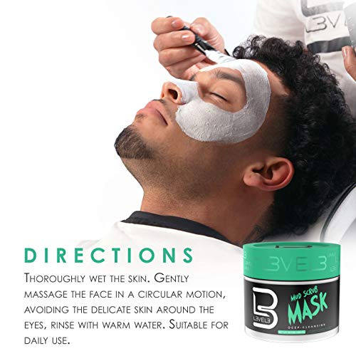 L3 Mud Facial Scrub - Gentle Exfoliating Clay Mask for Acne & Clear Skin