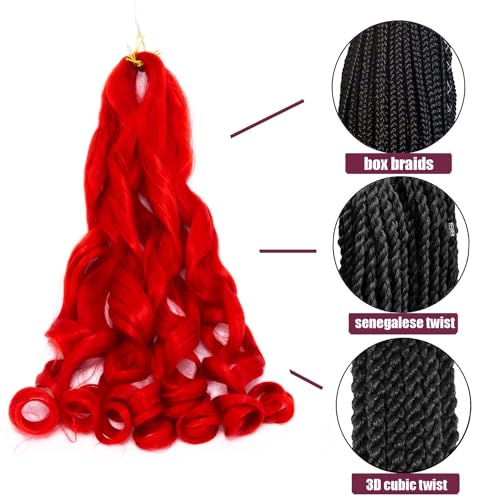 Toniola 24 Inch French Curly Braiding Hair, Pre-Stretched Synthetic Waves