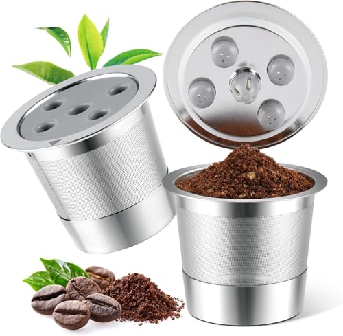 HAILASRE 2-Pack Stainless Steel Reusable K Cups for Keurig Supreme & Plus