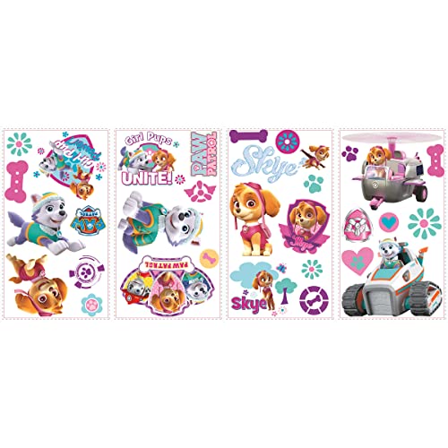 RoomMates Paw Patrol Girl Pups Wall Decals - 30 Peel and Stick Stickers