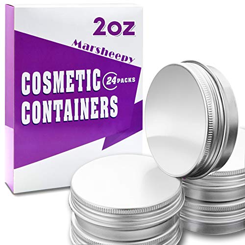 24 Pack 2oz Aluminum Balm Tins for Lip Balm & Cosmetics