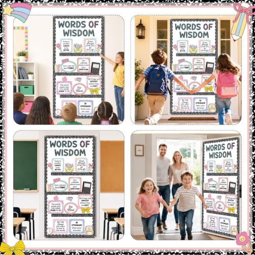 Motivational Classroom Door Cover - Inspirational Quotes Decor