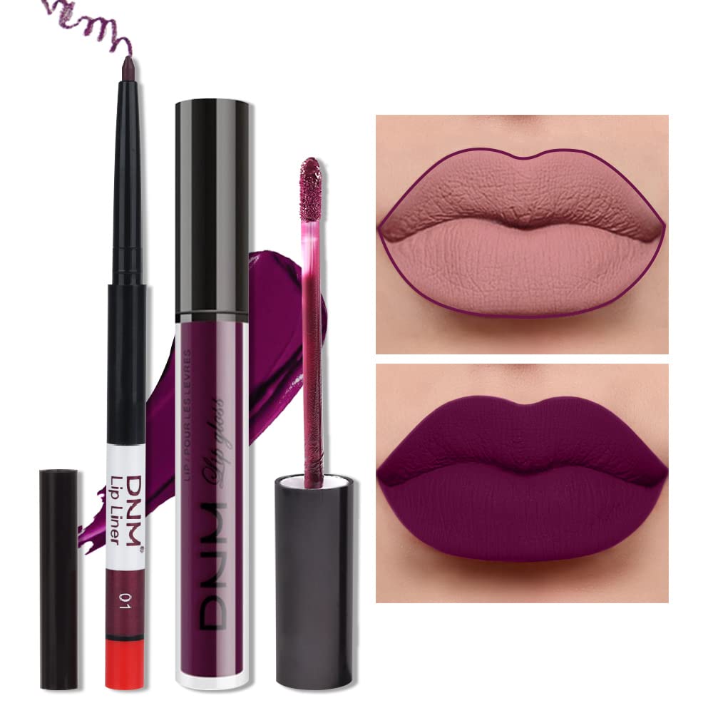 Medium Brown Beige Lip Liner & Matte Lipstick Set - Vegan, Long-Lasting, Waterproof | 2 Pcs