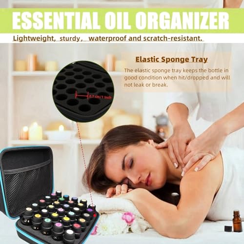 Essential Oil Carrying Case - 30-Bottle Hard Shell EVA Storage Organizer