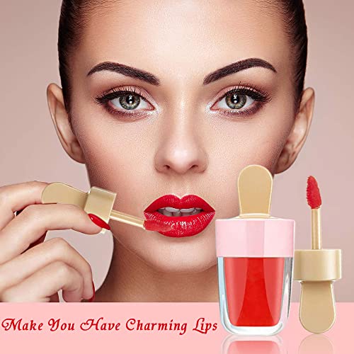 15 Pack Cute Ice Cream Lip Gloss Tubes with Boxes, 8ml