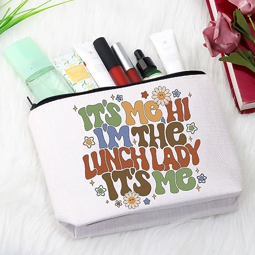 I’m Lunch Lady Canvas Zipper Pouch - Cafeteria Staff Makeup Bag Gift