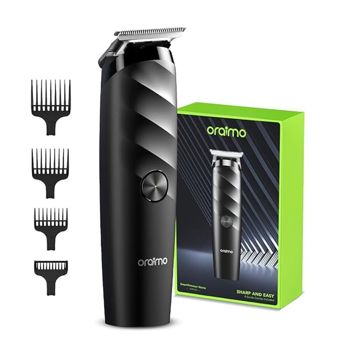 Oraimo Beard Trimmer for Men — Electric Razor & Hair Clipper with Precise Blades, USB-C Charging