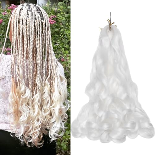 Toniola 24 Inch French Curly Braiding Hair, 4 Packs Pre-Stretched Crochet