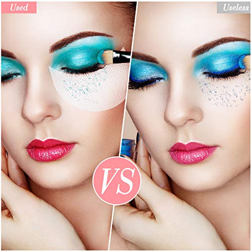 600 White Eyeshadow Pad Shields - Half Moon Stencils for Makeup