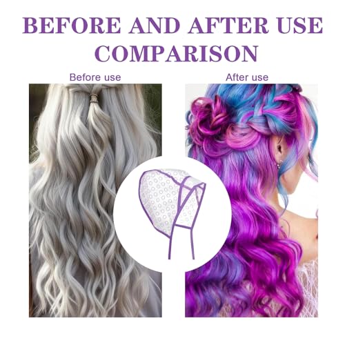 Professional Highlighting Cap Set with Brushes - 9pcs Hair Dye Kit
