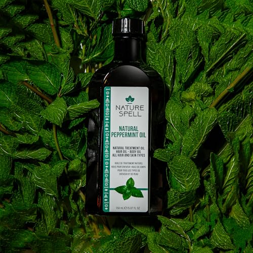 Nature Spell Peppermint Oil for Hair Growth - Pre-Diluted Scalp Oil, 5.07oz