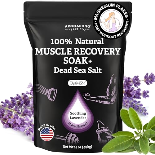 Aromasong Lavender Muscle Recovery Bath Soak 14 oz - Post-Workout Pain Relief