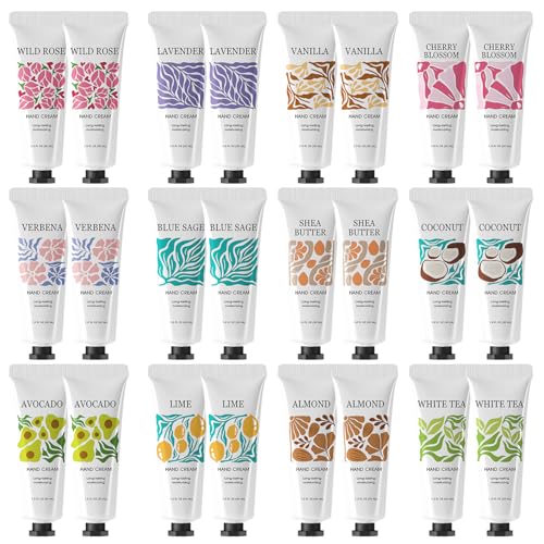 BODY & EARTH 24-Pack Moisturizing Hand Cream Set - Travel Size Lotion
