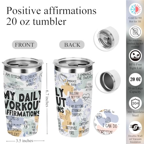 My Workout 0842 Inspirational Gift Set for Women - 20oz Tumbler, Makeup Bag, Notebook & Pens