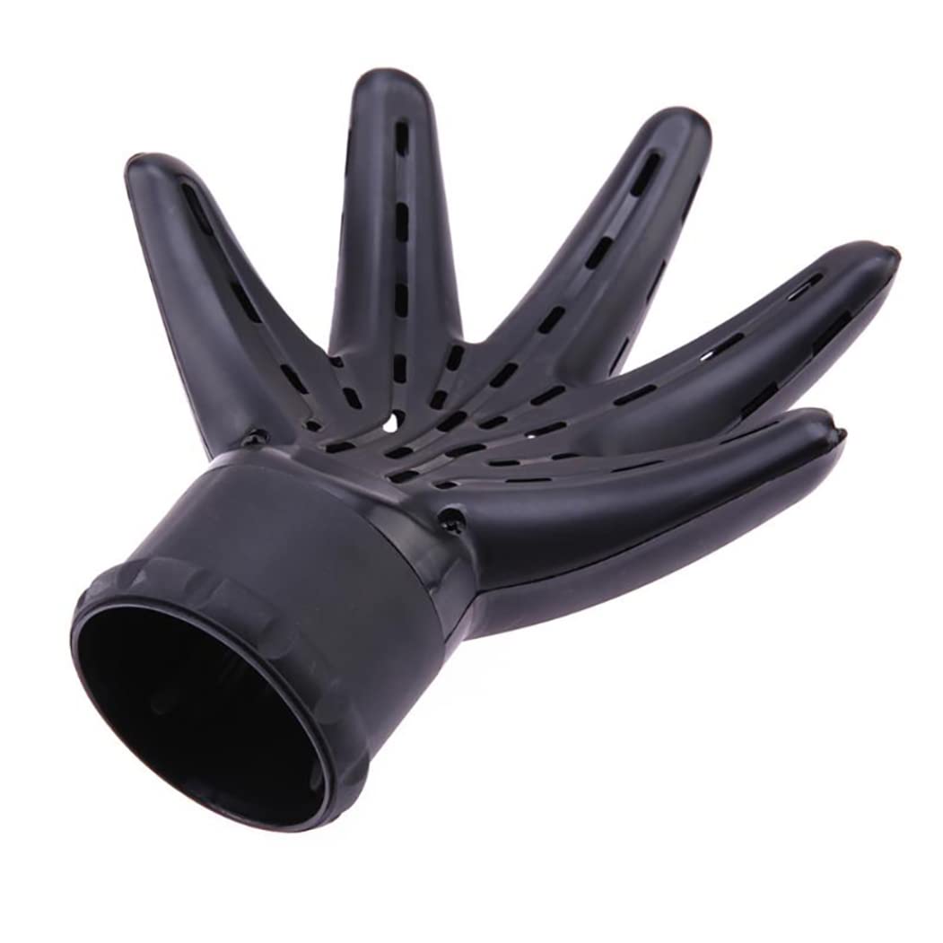 Joygoodta 1PC Palm Shaped Hair Diffuser Professional Blow Dryer Diffuser Attachment Universal Hair Dryer Perfect Styling Tool for Curly Or Wavy (Black)