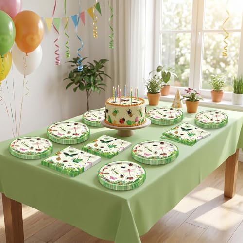 40 Pcs Bug Theme Plates and Napkins Set for Birthday Parties