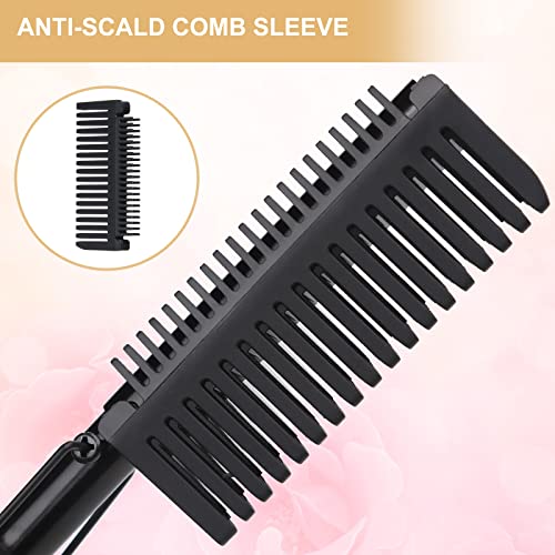 Erokicysh Black Hot Comb - Portable Ceramic Straightening & Curling Brush