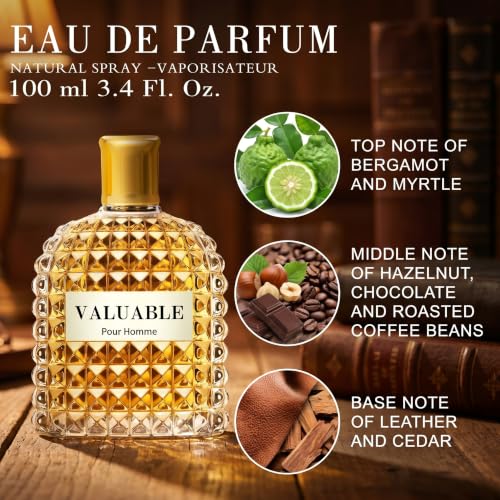 Hybrid & Company Valuable Pour Homme EDP Spray 3.4 Fl Oz - Unisex Fragrance for Day & Night